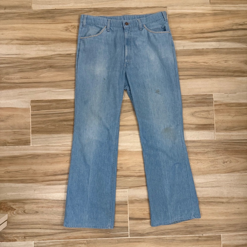 Vintage Levis For Men Orange Tab 43417-0812 Light Wash Flare Jeans Mens‎ 36x31
